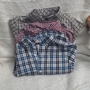 Gymboree Kids Plaid Button Down Shirts - Blue, Red, Green